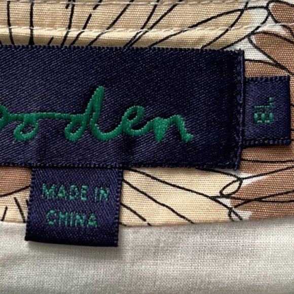 Boden A-Line Daisy Print Floral Cotton Skirt Size US 4L/UK 8L - Picture 5 of 9